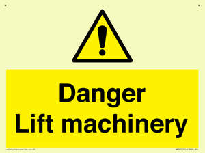 Danger Lift machinery
